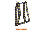 Yellow Dog Design H ORP101SM Orange Polka Dot Roman Harness Small Medium