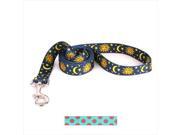 Yellow Dog Design BMP106LD 1 in. x 60 in. Blue and Melon Polka Dot Lead