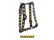 Yellow Dog Design H TSYB104XL Team Spirit Yellow and Black Roman Harness Extra Large