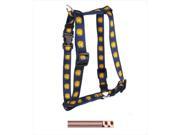 Yellow Dog Design H PBA100XS Pink and Brown Argyle with Stripes Roman Harness Extra Small