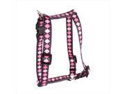 Yellow Dog Design H PA100XS Pink Argyle Roman Harness Extra Small