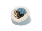 PAW Feline Cat Comfort Cavern Pet Bed Blue