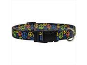 Yellow Dog Design NPS103L Neon Peace Signs Standard Collar Large