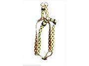 Yellow Dog Design SI GBRP104XL Green and Brown Polka Dot Step In Harness Extra Large