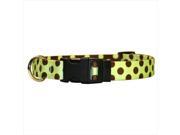 Yellow Dog Design GBRP100C Green and Brown Polka Dot Standard Collar Cat