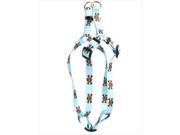 Yellow Dog Design SI BBSK103L Blue and Brown Skulls Step In Harness Large