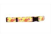 Yellow Dog Design BQP100XS Green Bouquet with Pink Stripe Standard Collar Extra Small