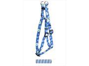 Yellow Dog Design SI TSBBW104XL Team Spirit Lt. Blue Dark Blue and White Step In Harness Extra Large