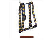 Yellow Dog Design H BWN103L Solid Brown Roman H Harness Large