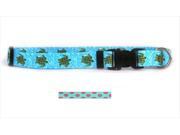 Yellow Dog Design BMP102M Blue and Melon Polka Dot Standard Collar Medium
