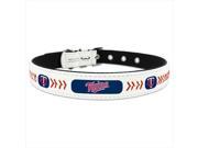 GameWear CLC MLB MIT M Minnesota Twins Medium Classic Leather Baseball Collar in White and Red
