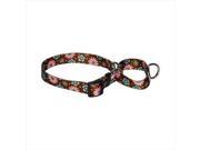 Yellow Dog Design M PTF103L Pink and Teal Flowers Martingale Collar Large