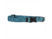 Yellow Dog Design LTL101S Leopard Teal Standard Collar Small