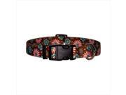 Yellow Dog Design PTF100XS Pink and Teal Flowers Standard Collar Extra Small