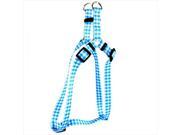 Yellow Dog Design SI GNB103L Gingham Blue Step In Harness Large