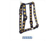 Yellow Dog Design H TSBBW101SM Team Spirit Lt. Blue Dark Blue and White Roman Harness Small Medium