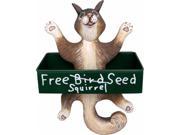 Songbird Essentials Dangling Squirrel Square Metal Tray Birdfeeder