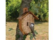 Songbird Essentials Mounted Grass Roosting Pocket with Roof