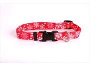 Yellow Dog Design RSF100XS Red Snowflakes Standard Collar Extra Small