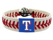 GameWear CB MLB TER Texas Rangers Classic Baseball Bracelet in White and Red