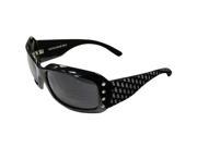 Siskiyou Sports BSG145W White Designer Sunglasses with Rhinestones