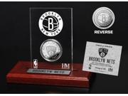 Highland Mint BNACRYLK Brooklyn Nets Silver Coin Etched Acrylic