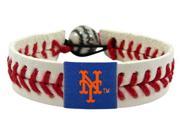 GameWear CB MLB NEM New York Mets Classic Baseball Bracelet in White and Red