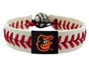 GameWear CB MLB BAO 1 Baltimore Orioles Cap Logo Classic Baseball Bracelet in White and Red