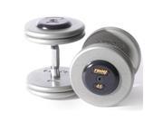 Troy Barbell HFDC 045R Pro Style Fix Dumbbells With Gray Plates And Rubber End Cap 45 Pounds Sold as Pairs