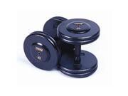 Troy Barbell PFD 035R Pro Style PFD Black Machined Rubber End Cap Dumbbell 35 Pounds Sold as Pairs