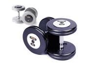 Troy Barbell HFDC 030C Pro Style Dumbbells Gray Plates And Chrome End Caps 30 Pounds Sold as Pairs