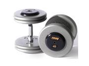 Troy Barbell HFD 040R Pro Style Dumbbells Gray Plates And Rubber End Caps 40 Pounds Each Sold as Pairs