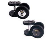 Troy Barbell PFD 010C Black Troy Pro Style Cast dumbbells Chrome endplates 10 lbs. Sold as Pairs