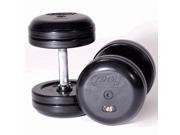 Troy Barbell PFD 015C Black Troy Pro Style Cast dumbbells Chrome endplates 15 lbs. Sold as Pairs