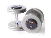 Troy Barbell HFD 32.5C Grey Troy Pro Style Cast dumbbells Chrome endcaps 32.5 lbs. Sold as Pairs
