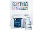Jonti Craft 5148JC005 DIAPER CHANGER WITH STAIRS RIGHT TEAL