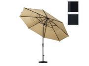 California Umbrella GSCU118302 SA08 DWV 11 ft. Aluminum Market Umbrella Collar Tilt DV Matted Black Pacifica Black