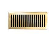 Brass Elegans Solid Cast Brass Contemporary 4in. X 10in. Floor Register in Polished Brass Finish 116D PB
