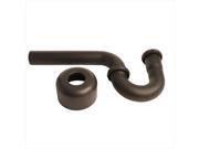 Westbrass D400 1 12 1.5 in. x 1.5 in. Brass P Trap with Flange in Oil Rubbed Bronze