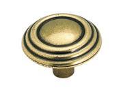 Amerock BP1307O77 Brass and Sterling Traditions Round Knob Burnished Brass