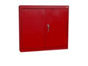 Sandusky WA11301230 01 Solid Door Wall Cabinet Red