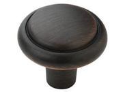 Amerock BP1308ORB Brass and Sterling Traditions Knob Oil Rubbed Bronze