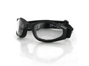 Zan Headgear BCR002 Crossfire Small Folding Goggles Black frame Clear lenses