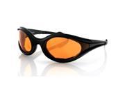 Zan Headgear ES114A Foamerz Sunglasses Black Frame Amber Anti Fog Lenses