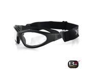 Zan Headgear GXR001C GXR Sunglasses Black Frame Clear Anti Fog Lens