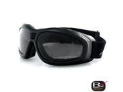 Zan Headgear BT2001 Touring 2 Goggle Black Frame Smoked Anti Fog Lens