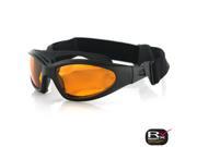 Zan Headgear GXR001A GXR Sunglasses Black Frame Amber Anti Fog Lens