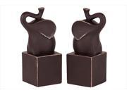 Urban Trends Collection 70546 8.75 in. H Resin Elephant Bookend Set of Two