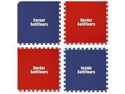 Alessco SFRBRD1014 SoftFloors Royal Blue Red Checkerboard 10 x 14 Set