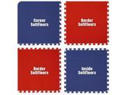 Alessco SFRBRD1212 SoftFloors Royal Blue Red Checkerboard 12 x 12 Set